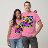 ネオンのカオス 液状カラーの爆発 Tシャツ (ユニセックス)