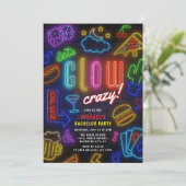 ネオンのカジノでバチェラー・パーティー Let's GLOW Crazy 招待状 (スタンド正面)