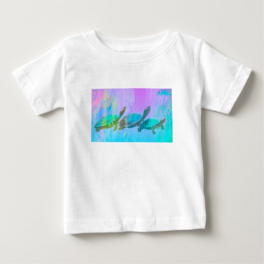 ネオンのカメ ベビーTシャツ (正面)