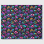 ネオンのクリスマスプレゼント ラッピングペーパー (フラット)