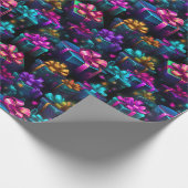 ネオンのクリスマスプレゼント ラッピングペーパー (角)