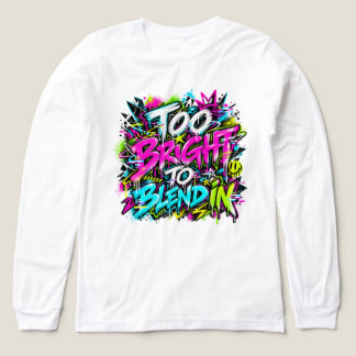 ネオンのグラフィティ・グリッチ柄 トライブレンドTシャツ