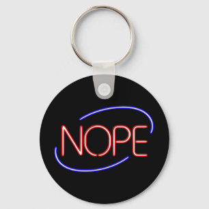 ネオンのスタイルのNOPE キーホルダー