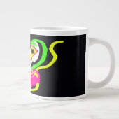 ネオンのタツノオトシゴの岩 ジャンボコーヒーマグカップ (右)