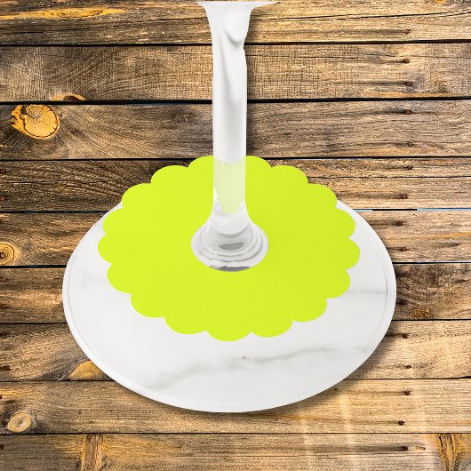 ネオンのチャートレ無地のーズ色 |トレンディー色 ワイングラスタグ