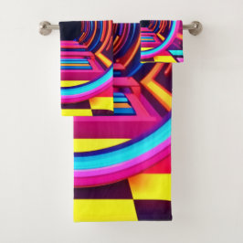 ネオンのトンネルの寸法 バスタオルセット