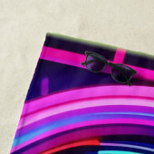 ネオンのトンネルの寸法 ビーチタオル (インサイチュ)