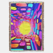 ネオンのトンネル：サイケデリック旅 スローブランケット (正面縦)