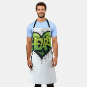 ネオンのハートビート エプロン (着用した状態)