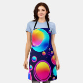 ネオンのバブル宇宙 エプロン (着用した状態)