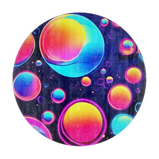 ネオンのバブル宇宙 カッティングボード (正面)
