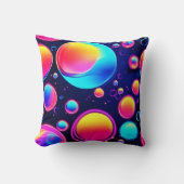 ネオンのバブル宇宙 クッション (正面)