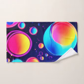 ネオンのバブル宇宙 バスタオルセット (ハンドタオル)