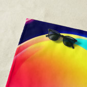 ネオンのバブル宇宙 ビーチタオル (インサイチュ)