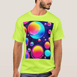 ネオンのバブル宇宙 Tシャツ