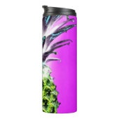 ネオンのパイナップルの根の果実ハワイアン紫のライム タンブラー (回転右)