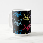 ネオンのペーパークレーン コーヒーマグカップ (正面左)