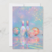 ネオンのホログラフィックボーリングが一部のおもしろいパーティーを破壊 招待状 (裏面)