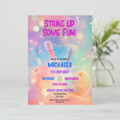 ネオンのホログラフィックボーリングが一部のおもしろいパーティーを破壊 招待状 (スタンド正面)