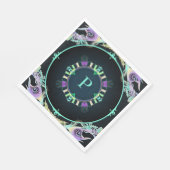 ネオンのマリンスケッチ スタンダードランチョンナプキン (角)