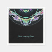 ネオンのマリンスケッチ、パーソナライズ可能 スタンダードカクテルナプキン (正面)