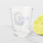 ネオンのマリンライフスケッチ ショットグラス (裏面)