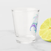 ネオンのマリンライフスケッチ ショットグラス (左)