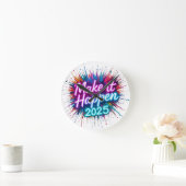 ネオンの台本で起こす ラウンド壁時計 (ホーム)