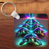 ネオンの回転の行進 キーホルダー (正面)