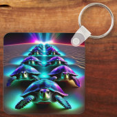 ネオンの回転の行進 キーホルダー (裏面)