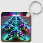 ネオンの回転の行進 キーホルダー (裏面)