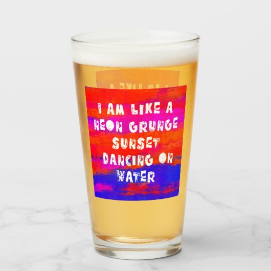 ネオンの夕焼けグランジの踊りのように タンブラーグラス (ドリンク裏面)