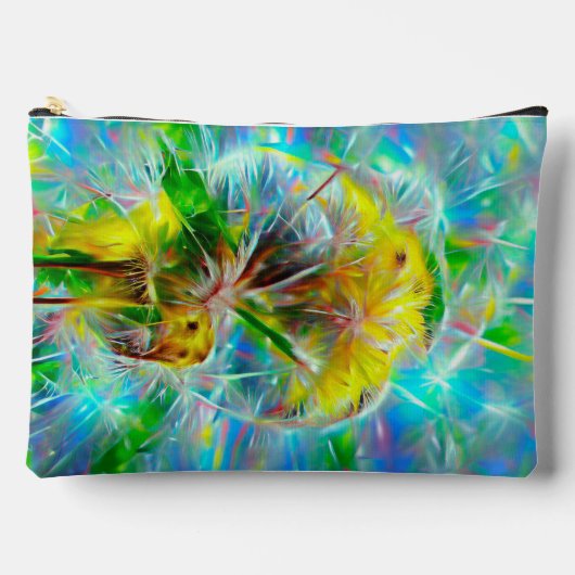 ネオンの夢の風景の中のEthereal Dandelion アクセサリーポーチ (正面)