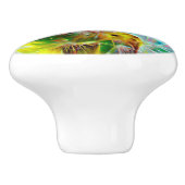 ネオンの夢の風景の中のEthereal Dandelion セラミックノブ (側面)