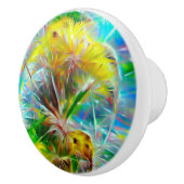ネオンの夢の風景の中のEthereal Dandelion セラミックノブ (右)