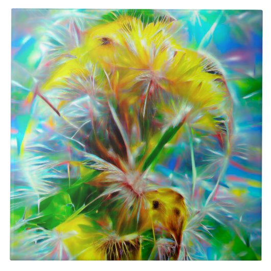 ネオンの夢の風景の中のEthereal Dandelion タイル (正面)