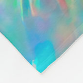 ネオンの夢の風景の中のEthereal Dandelion フリースブランケット (角)