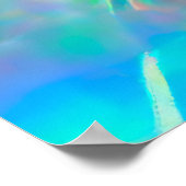 ネオンの夢の風景の中のEthereal Dandelion ポスター (角)