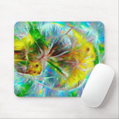 ネオンの夢の風景の中のEthereal Dandelion マウスパッド (マウス)