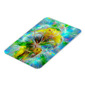 ネオンの夢の風景の中のEthereal Dandelion マグネット (左側)