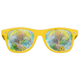 ネオンの夢の風景の中のEthereal Dandelion レトロサングラス