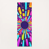 ネオンの夢の風景：旅サイケデリックの旅 ヨガマット (正面)