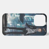 ネオンの夢：サイバーパンクの孤独 iPhoneケース (裏面横)