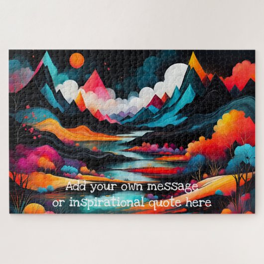 ネオンの山の夢 ジグソーパズル (横)