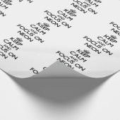 ネオンの平静そして焦点を保って下さい ラッピングペーパー (角)