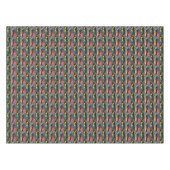 ネオンの抽象的な熱帯質パターン テーブルクロス (正面(横))