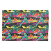 ネオンの抽象的な熱帯質パターン 枕カバー (裏面-左)