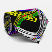 ネオンの抽象芸術のタイ ネクタイ (ロール)