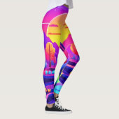 ネオンの日没の風景 レギンス (右)