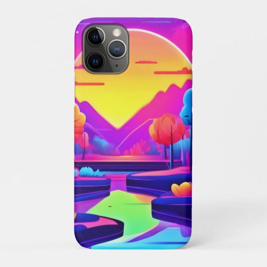 ネオンの日没の風景 Case-Mate iPhoneケース (裏)